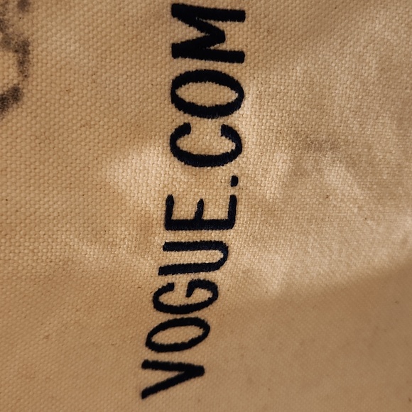 L.L. Bean Cream and Navy Large Canvas Boat And Tote - Picture 6 of 9